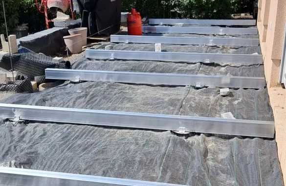 Terrassenbau Aluminium Unterkonstruktion