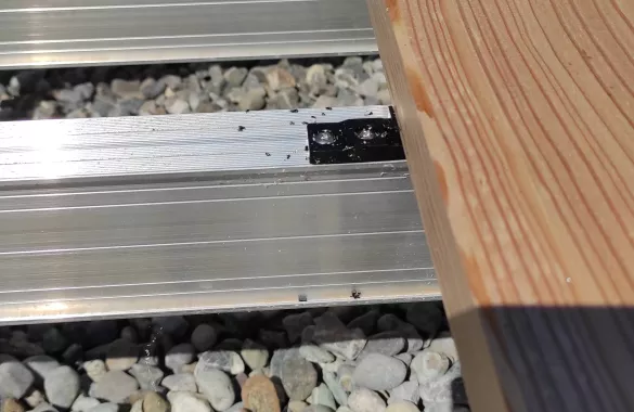Terrasse aufgeständert WPC/Holz Dielen auf Aluminium Unterkonstruktion