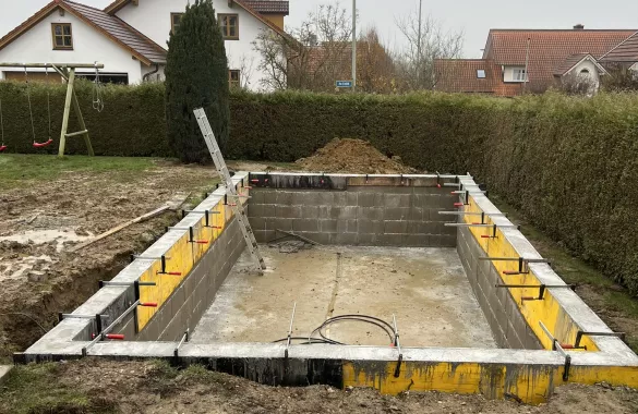 Bau eines Pools