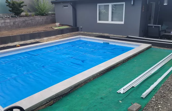 Bau einer Poolterrasse