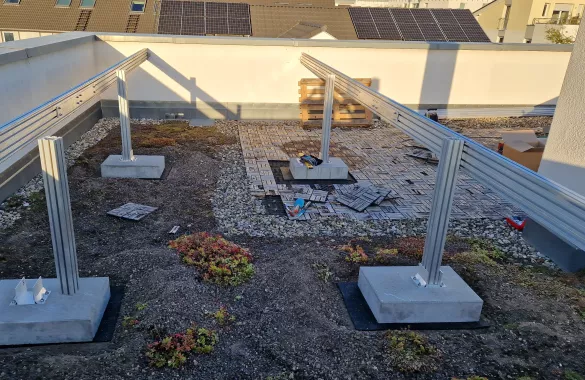 Bau einer Solaraufständerung