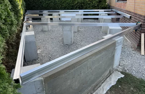 Terrassenkonstruktion aus Aluminium
