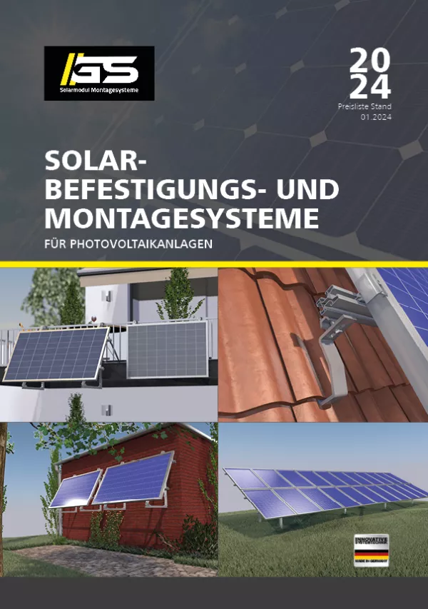 Cover: Preisliste Solar-Befestigungs- und Montagesysteme