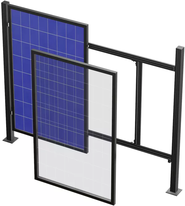 Zaun mit Solar, Darstellung Einzelkomponenten
