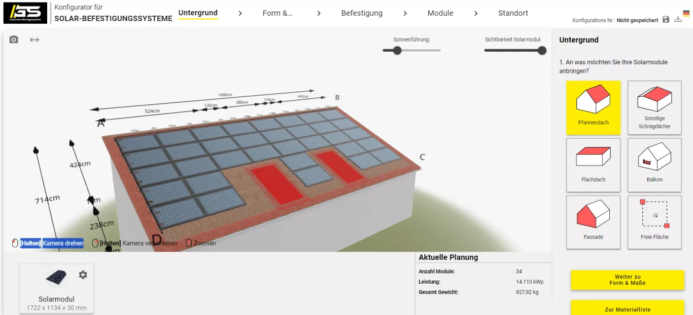 Aluvario Solar Planer Screenshot